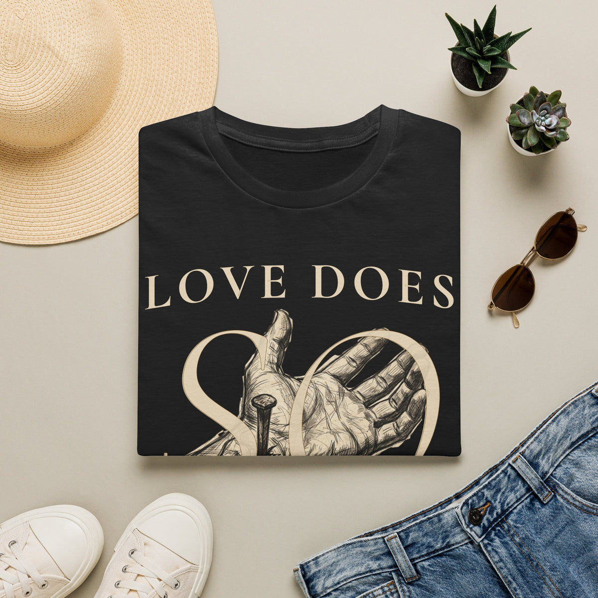 Love Does, so Jesus Did - "Love Is a Verb" T-Shirt