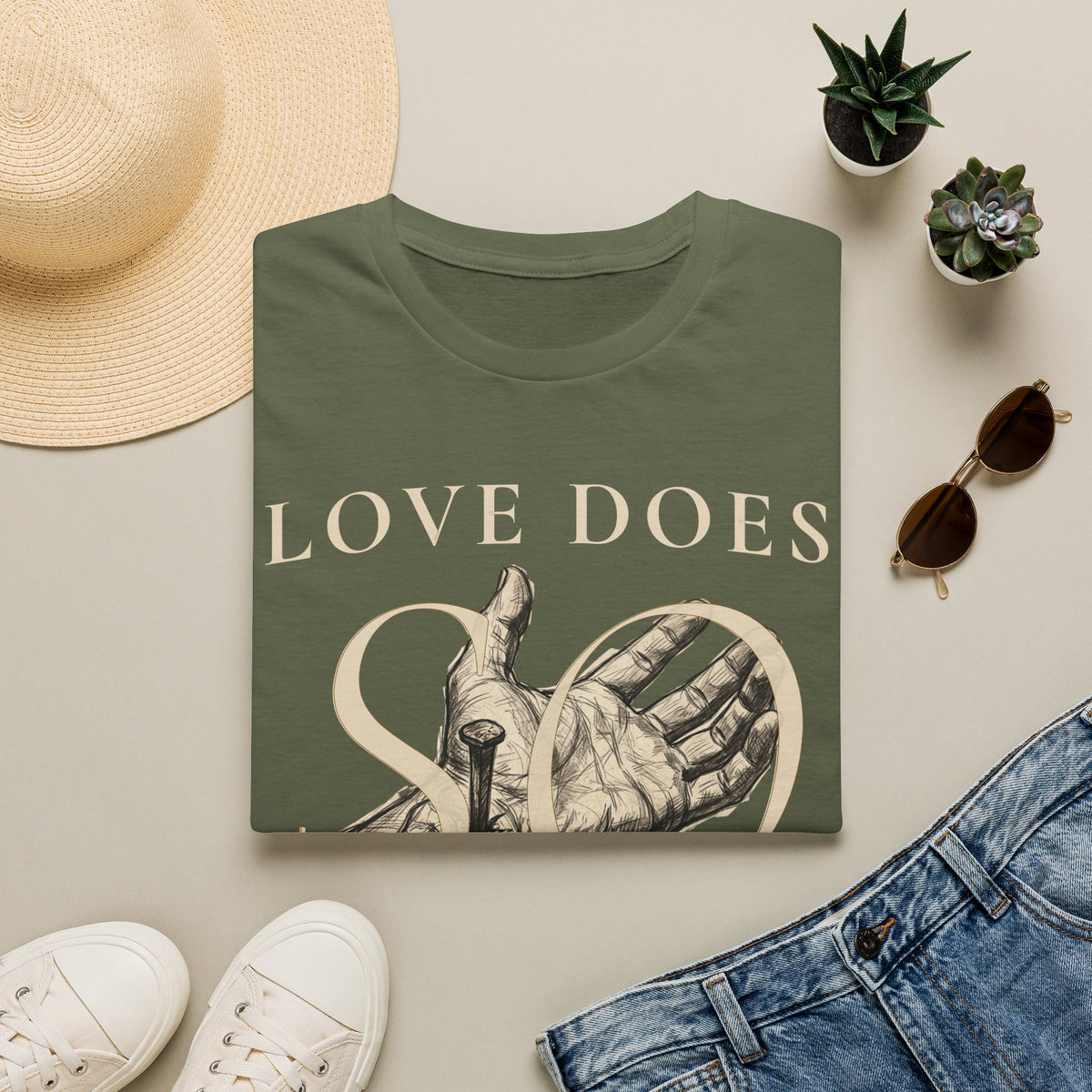 Love Does, so Jesus Did - "Love Is a Verb" T-Shirt