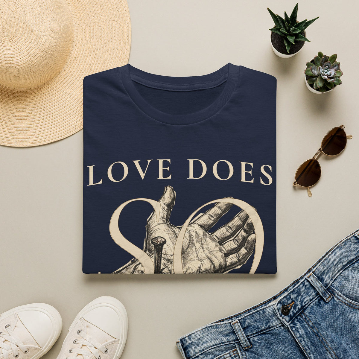 Love Does, so Jesus Did - "Love Is a Verb" T-Shirt