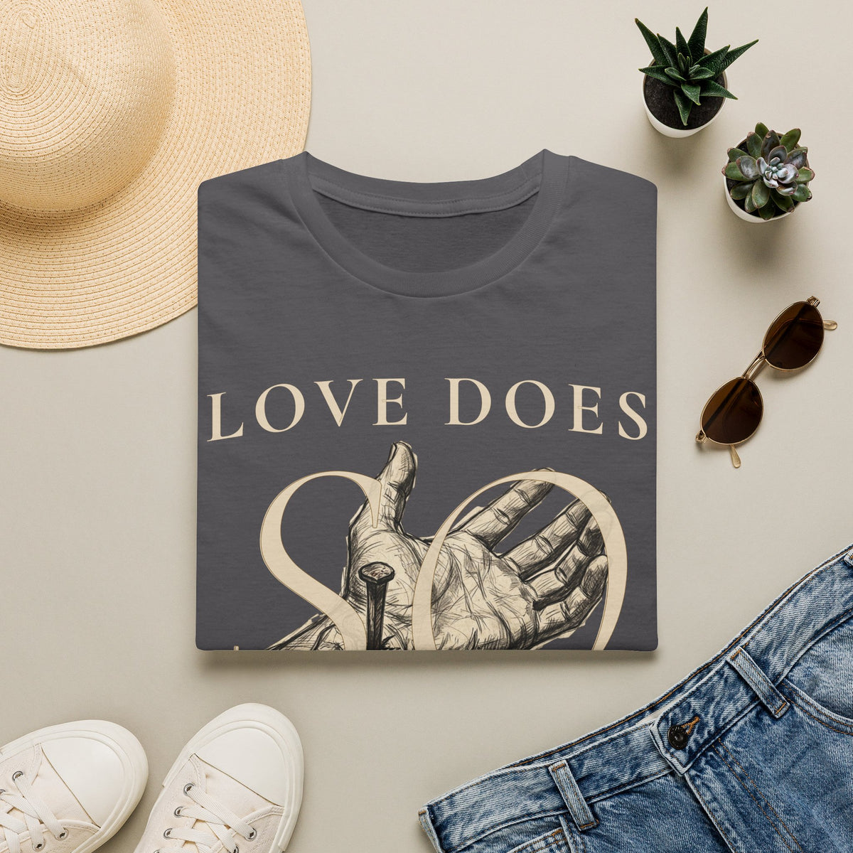 Love Does, so Jesus Did - "Love Is a Verb" T-Shirt
